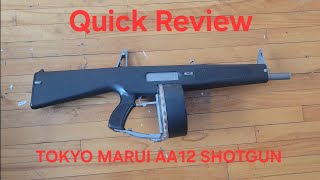 Quick review of the Tokyo marui aa12 shotgun 🎯 #tokyomarui #airsoft #shotgun #Aa12 #review