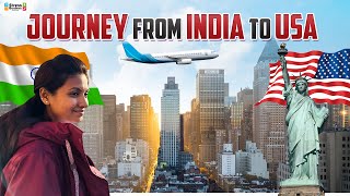 First time international journey ||Travel vlog || India to USA || flight journey || Telugu vlog ||