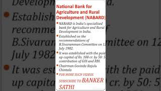 National Bank for Agriculture and Rural Development (NABARD)#shorts#bankersathi