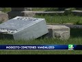 Dozens of headstones turned over in Modesto cemeteries over the Easter weekend