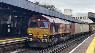 EWS Class 66169 Is Working 4M71 0951 Soton W Docks Berth 109 To Birch Coppice Exchange