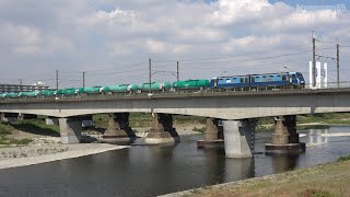 武蔵野線多摩川橋梁　貨物列車80レ　Musashino Line Tama river bridge　2020.8.26