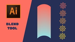 دمج العناصر باستخدام Blend Tool في أدوبي إليستريتور