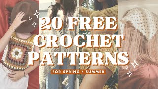 20 FREE Crochet Patterns for Your Me Made Wardrobe