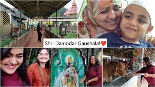 Visited a temple for the first time in damodar farm! 😍 | Gaushala | Daily vlogging | Blush life.