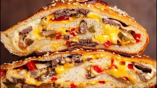 Let’s Make Cheesy Cheesesteak Stromboli