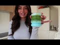 a vlog! how i curl my hair, homemade blueberry matcha, baking & house updates