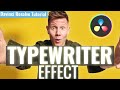 Create a Typewriter Text Animation ( Davinci Resolve Tutorial)