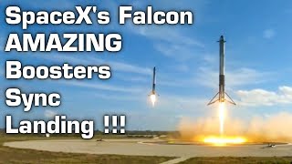 SpaceX's Falcon AMAZING Boosters Sync Landing