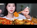 fume asmr 2.0mukbang spicy mala xiang guo dry hot pot spicy gren onion kimchi rice spicy food eating