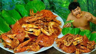 Blue Crabs Cooking And Eating With Amazing Taste | Cooking Red Crabs Seafood Coconut Milk Recipe.