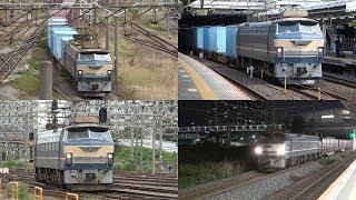 2021/05/31 JR貨物 EF66 27 東京貨物ターミナル駅, 新鶴見信号場, 大宮駅 \u0026 西浦和駅 | JR Freight: Cargo Trains by EF66 27