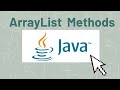 Java: ArrayList Methods()