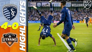 Sporting Kansas City 4-0 Houston Dynamo | Pulido and Kinda DOMINATE for Sporting | MLS HIGHLIGHTS