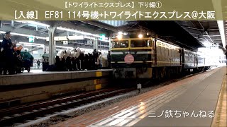 【トワイライトエクスプレス】下り編その1　 [入線]　EF81 114号機+トワイライトエクスプレス@大阪　(2015年)