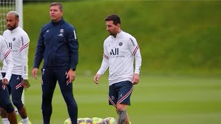 PSG trains with Argentine star Lionel Messi at the helm