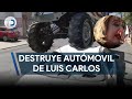 María Julia Lafuente destruye autómovil de Luis Carlos tras triunfo de Tigres