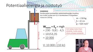 Leo Opetus - Nostotyo muuttaa kappaleen potentiaalienergiaa