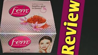 Fem Creme Bleach | Saffron \u0026 Milk Healthy Glow In 15 mins | Review |