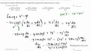 implicit differentiation practice pt II