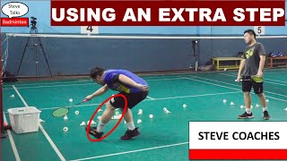 Using an extra step for front court coverage - Badminton Training with Steve 20241012