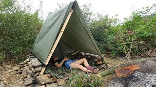 Solo Camping and Bushcraft, OFF GRID Outdoor Cooking Delicious, Bushcraft Camp | Bushcraft Girl