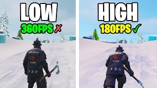 High Meshes Vs Low Meshes In Fortnite Chapter 4! *INSANE FPS*