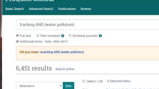 How to use ProQuest Central - ACC Library