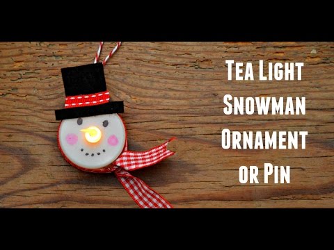Tea Light Snowman Ornament - It Lights Up! Tea Light Snowman Ornament - It Lights Up!