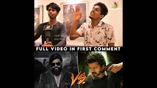 Beast vs KGF 2 Fan Fight 😤 | Thalapathy Vijay vs Yash #Shorts