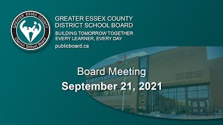 Board Meeting Sept 21, 2021