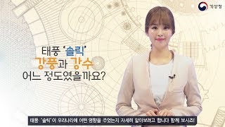 [숫자로보는날씨] 제 19호 태풍 솔릭, 제주에 1m 넘는 비 기록