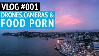 VLOG#001 Drones, Cameras \u0026 FoodPorn - Bangsaen Walking Street Market