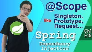 @Scope & the Life Span of Beans | Dependency Injection | Spring Tutorial |Ch1|E15|