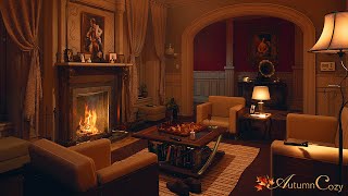 COZY MANOR AMBIENCE: Soft Thunder, Rain Sounds, Fireplace Sounds, Fabric Sounds | Relaxing Sounds