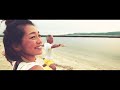 明石海峡大橋をバックに　beach yoga／tomoko washio