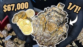 $67,000 1/1 GOLD LION HEAD !?!