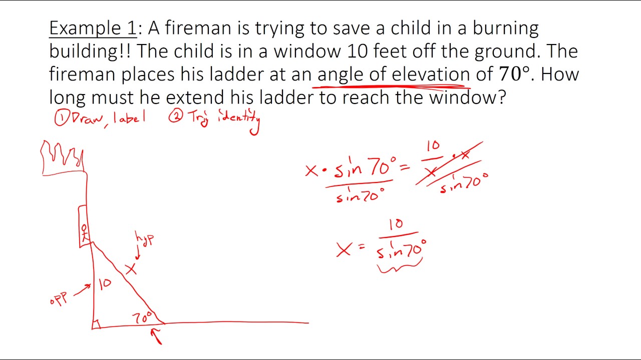 Right Triangle Trigonometry Example Problems