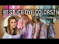 Making Dharma Trading Ice Tie Dye Swatches- Best Colors for Ice Dye| Onyx Art Studios