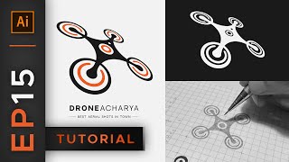 Drone Logo Design in Adobe Illustrator (Responsive Logo) | Adobe Illustrator Tutorial