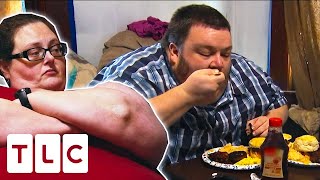 600lb+ Man’s Wife Gets “Physically ILL” Watching Him Eat Enormous Amounts Of Food | My 600LB Life