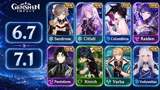 6.7–7.1 Updates! Sandrone, Pantalone, Columbina Rerun & Snezhnaya Leaks | Genshin Impact