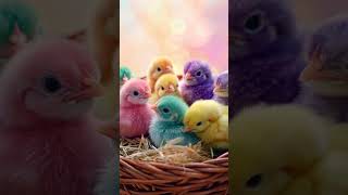 Adorable baby chicks | Rainbow chicks #cute #ai #chicks #adorable