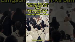 Sholat yang tidak wajib melihat tempat Sujud adalah ketika Posisi anda berada di depan Ka'bah