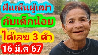 ฝันเห็นผู้เฒ่ากับเด็กน้อยได้เลข 3 ตัว 16 มีนาคม 2567