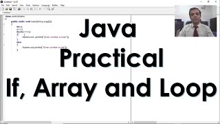 Std 12 Computer || Java Practical || Program of If, Array and Loop