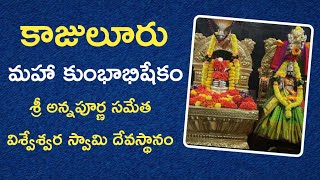 కాజులూరు మహా కుంభాభిషేకం  శ్రీ అన్నపూర్ణ సమేత విశ్వేశ్వర స్వామి దేవస్థానం #kajuluru