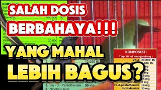 Vitamin burung cucak ijo,murai batu dan burung berkicau lain. SALAH DOSIS BERBAHAYA❗