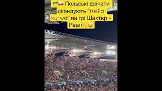 Польські фани тролять росіян на матчі Шахтар - Реал