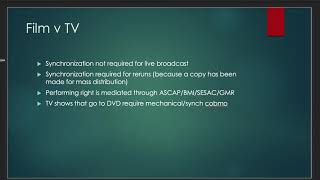 MEA 425 presentation 12: Synchronization licenses